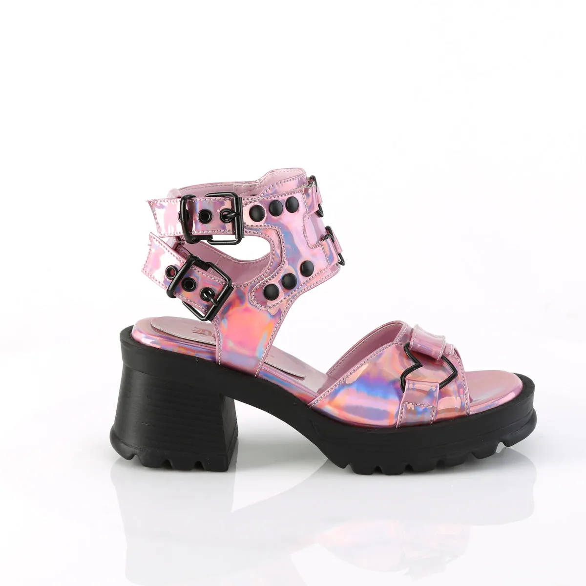 2 Inch Heel BRATTY-07 Pink Holo Patent