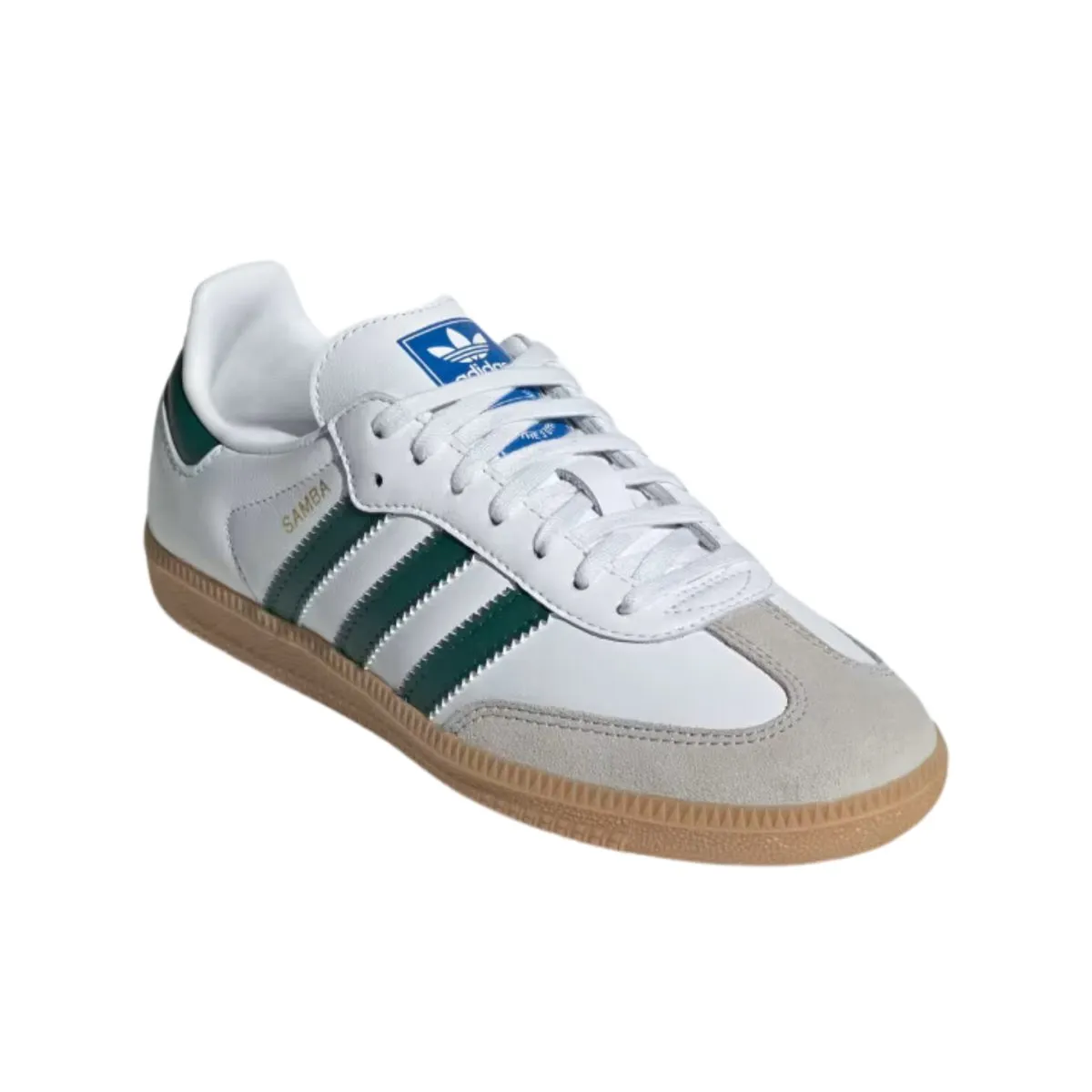 Adidas Boy's (Grade School) Samba OG Cloud White/Collegiate Green/Gum