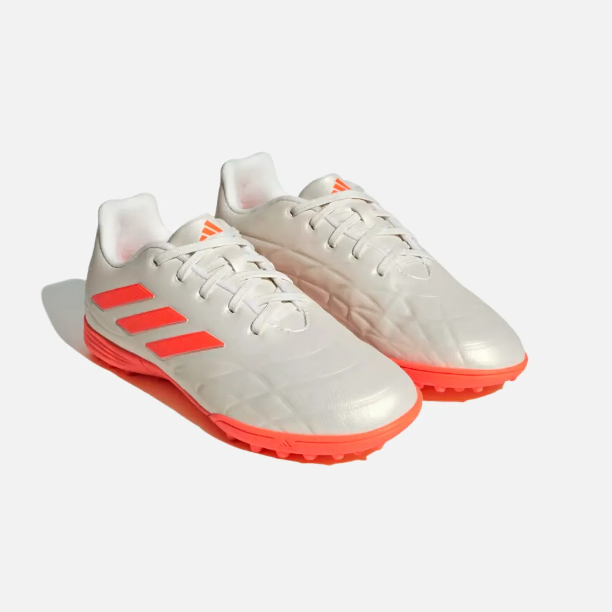 Adidas COPA PURE.3 TURF Kids Unisex Shoes BOY AND GIRL (4-16 YEAR) -Off White/Team Solar Orange/Off White