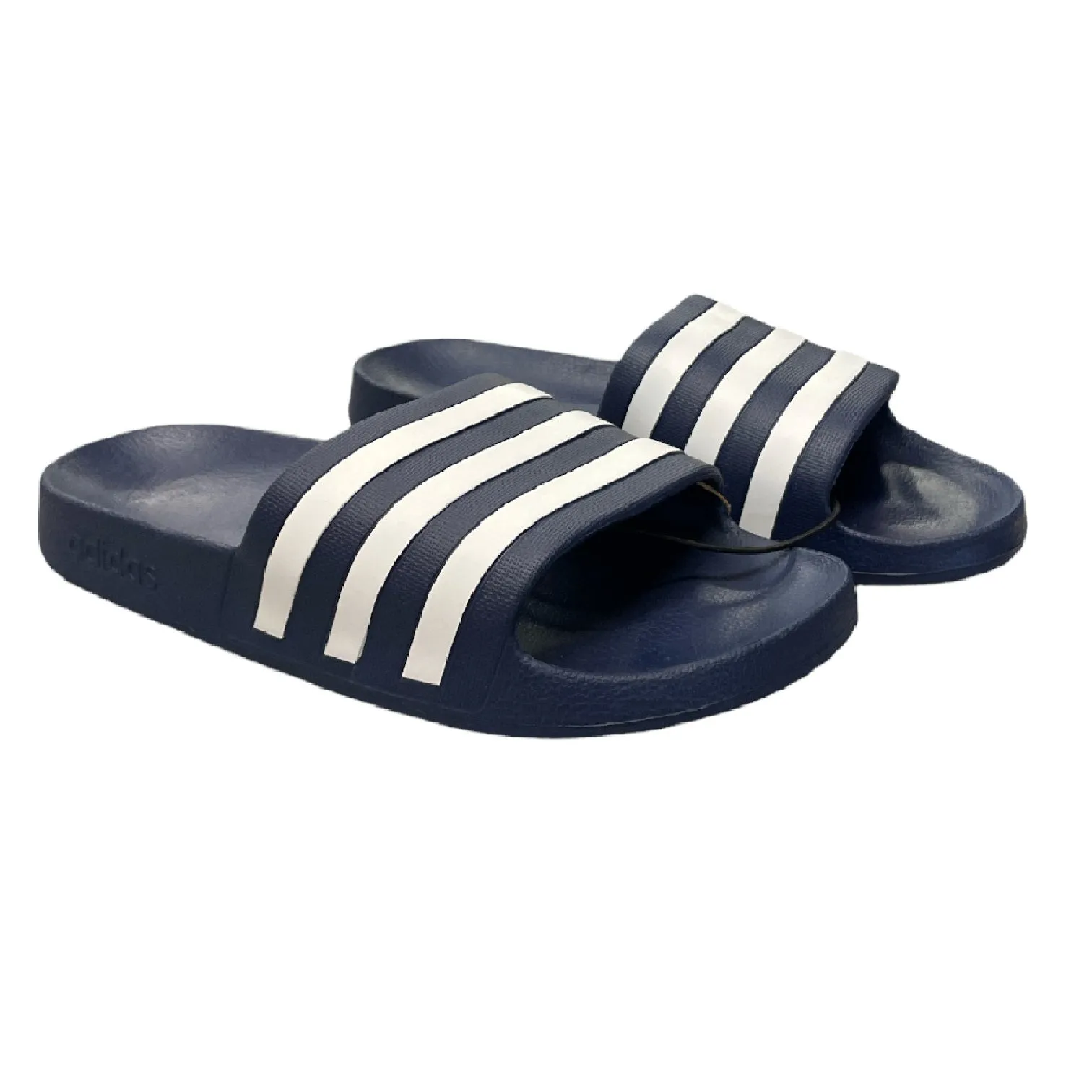 Adidas Unisex Adilette Aqua Slide Sandals Cloudfoam (Navy, Men 11, Women 12)