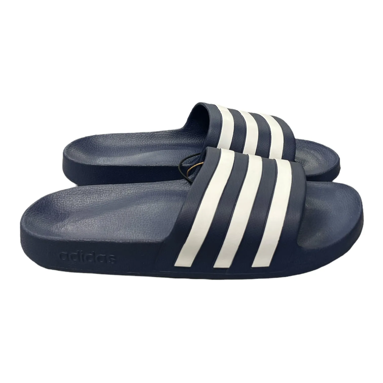 Adidas Unisex Adilette Aqua Slide Sandals Cloudfoam (Navy, Men 11, Women 12)