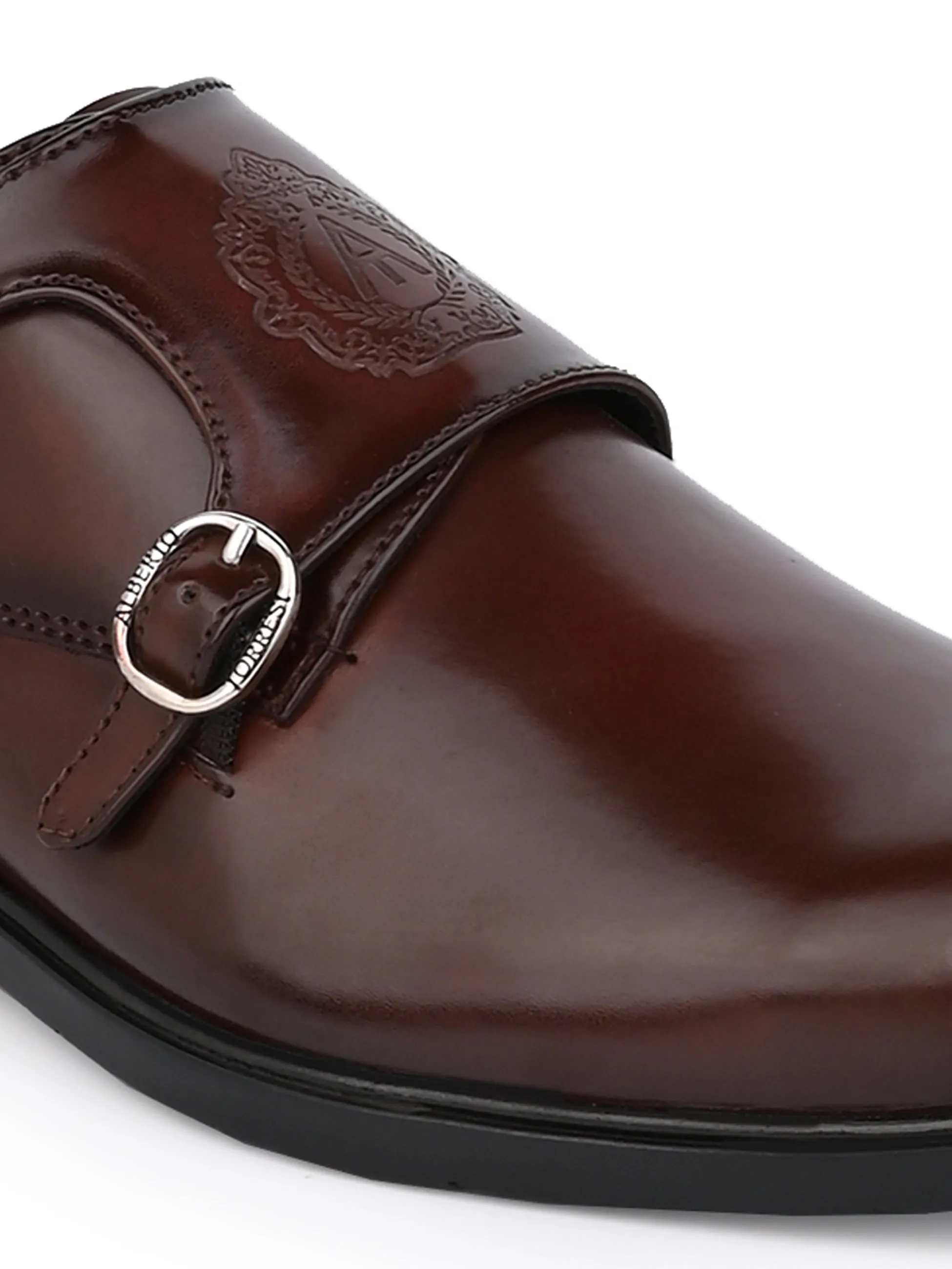 Alberto Torresi Men's Toro Brown Double Monk Straps