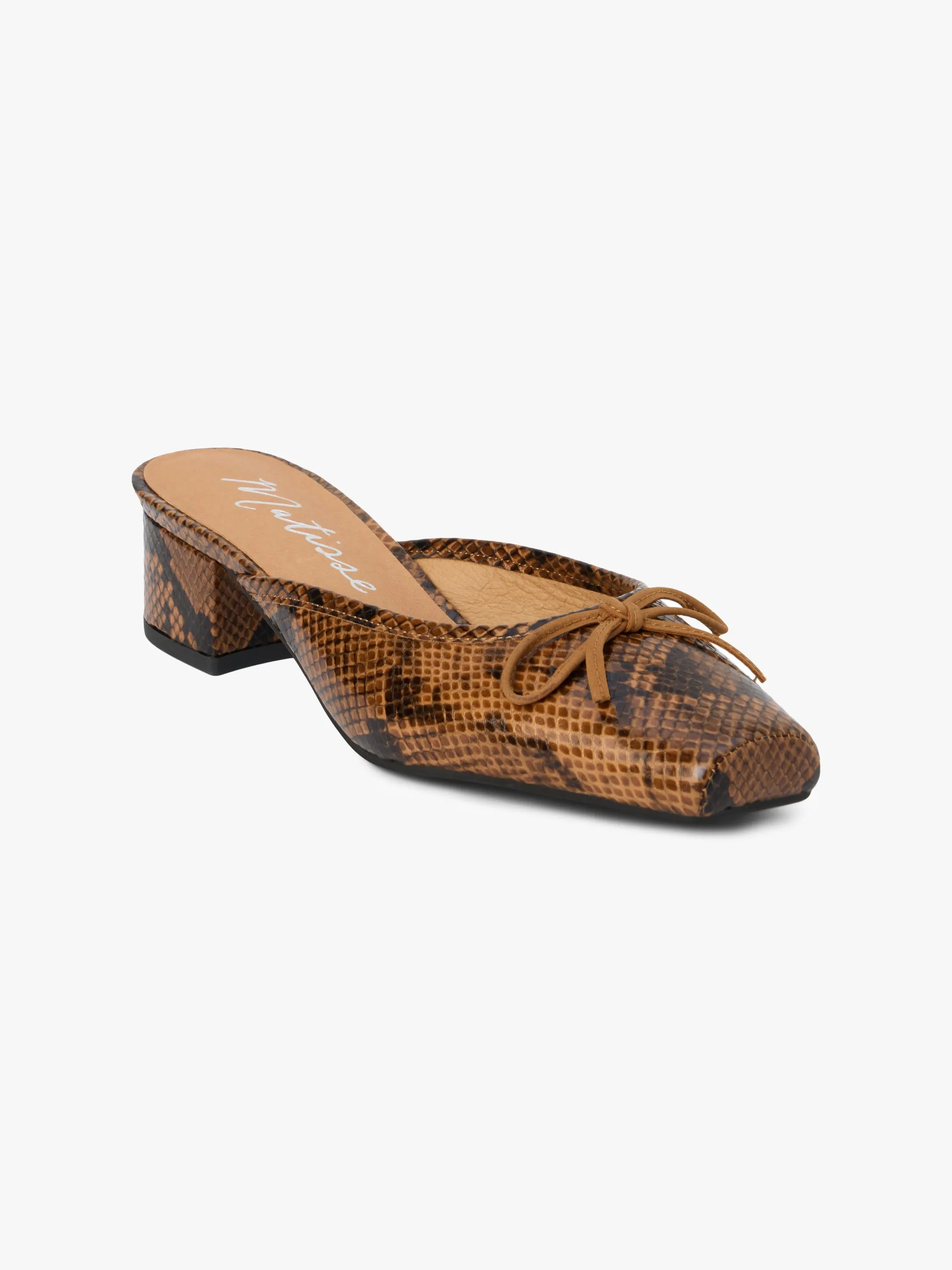 Basilio Ballet Mule - Brown Snake