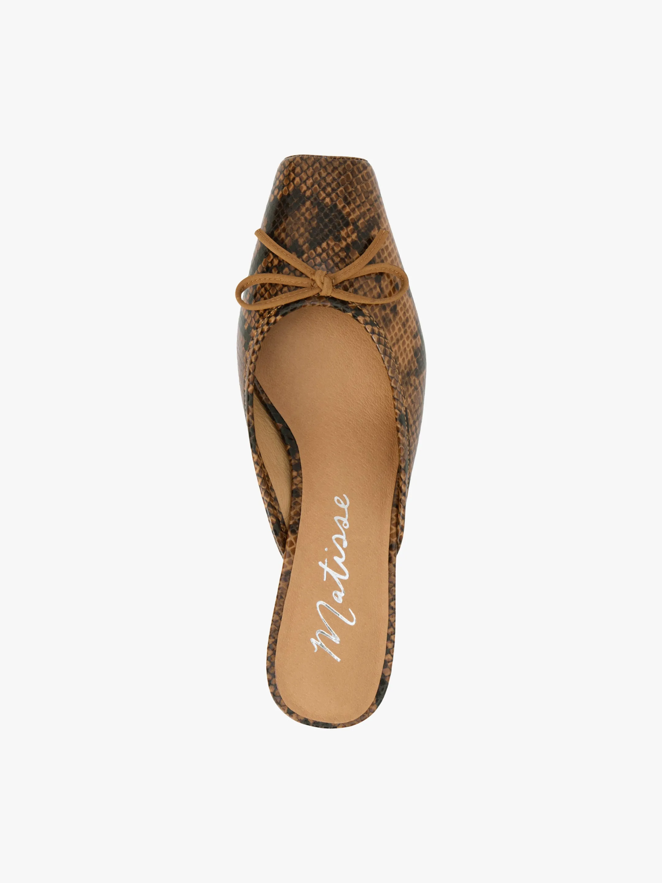 Basilio Ballet Mule - Brown Snake