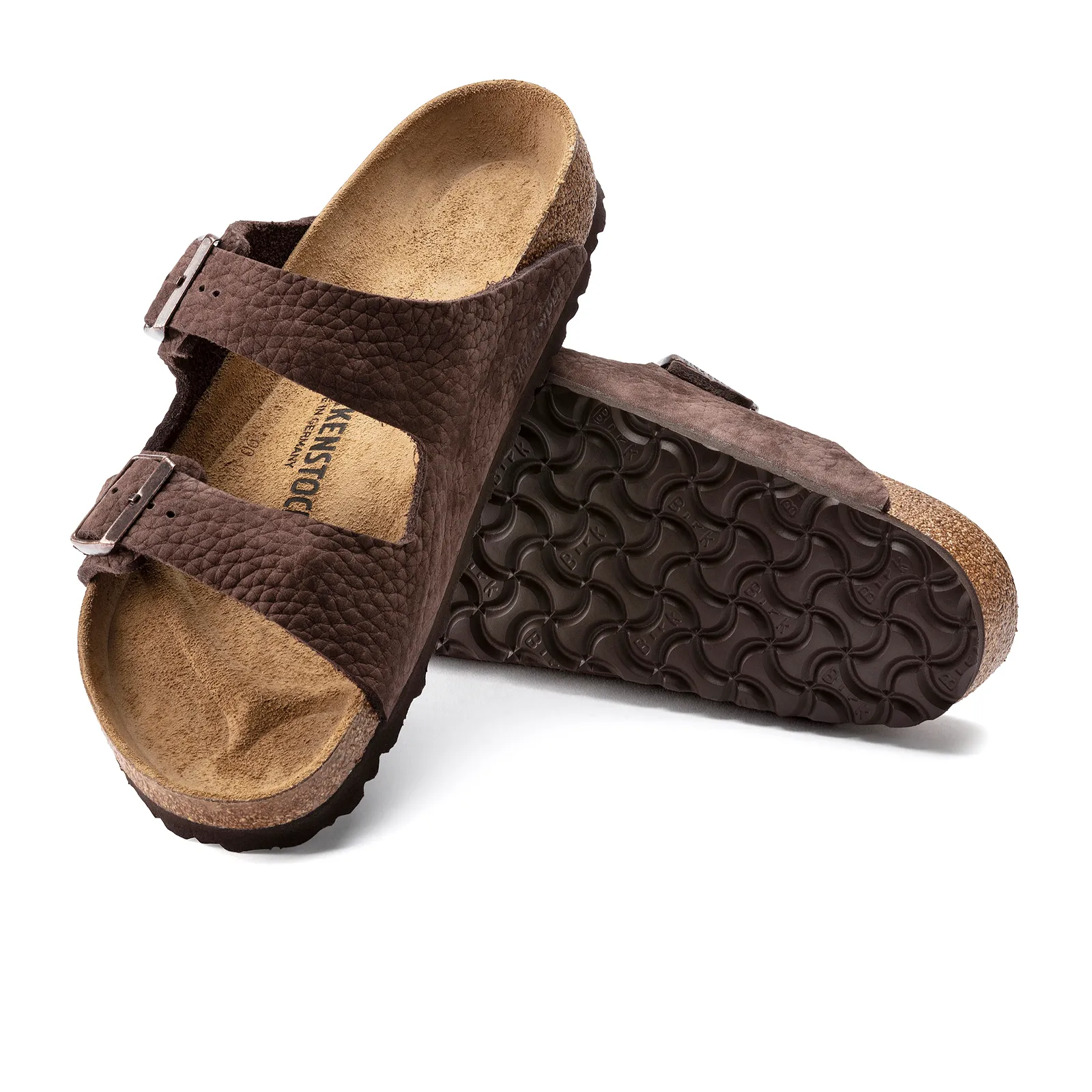 Birkenstock Arizona Slide Sandal (Men) - Desert Buck Roast Nubuck