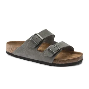 Birkenstock Arizona Slide Sandal (Men) - Desert Buck Whale Gray Nubuck