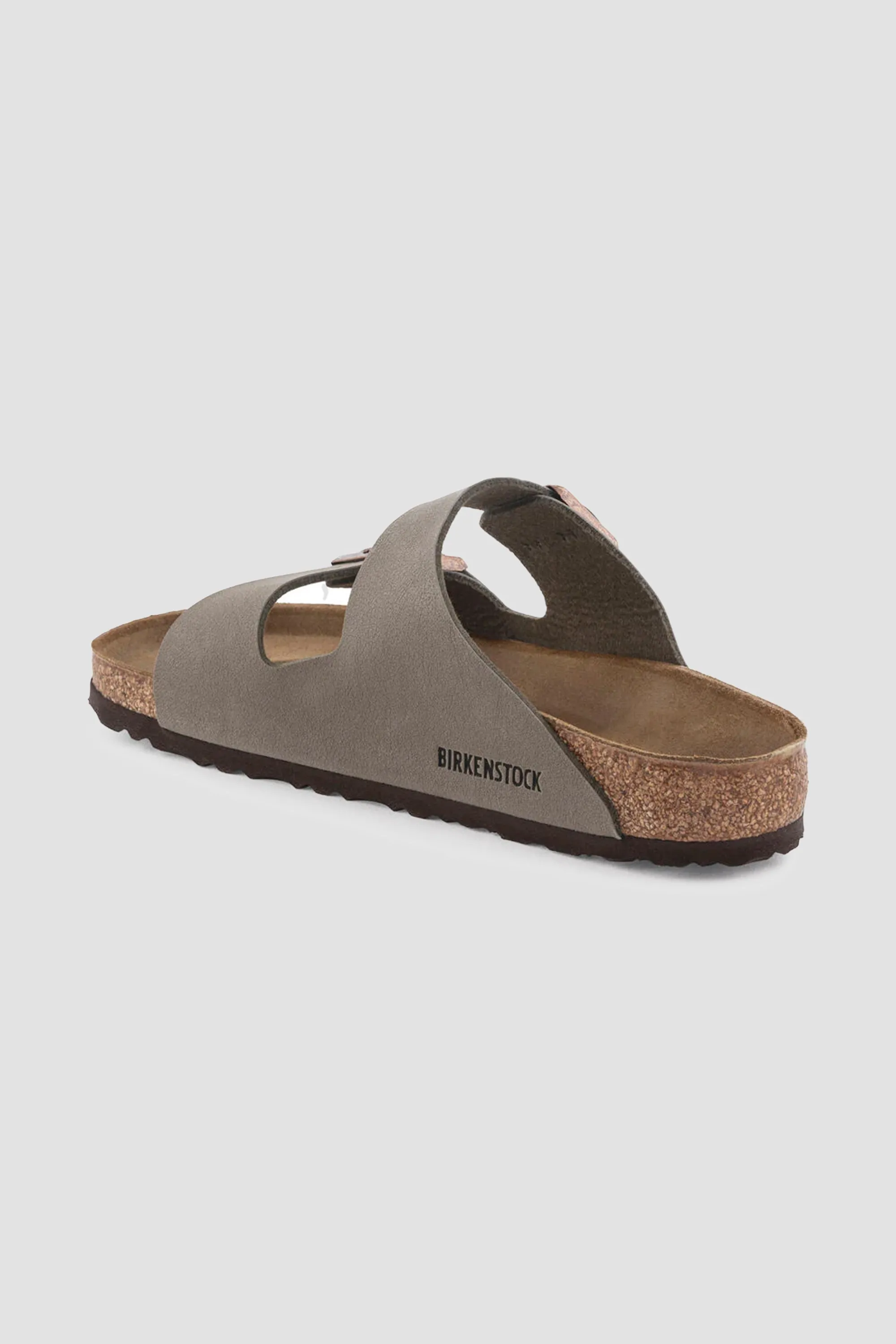 Birkenstock Unisex Arizona Birko Flor Birkibuc in Stone