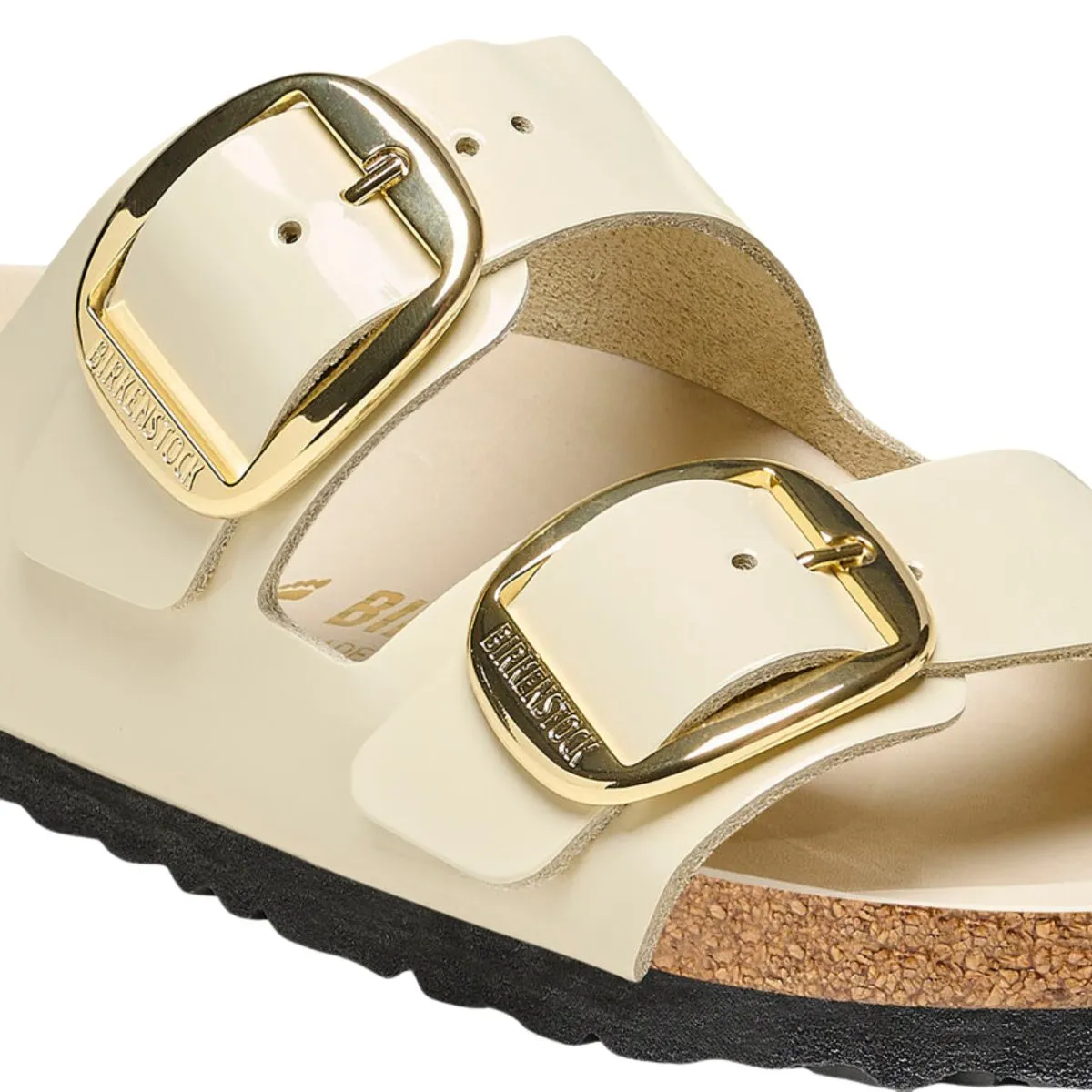 Birkenstock Women's Arizona Big Buckle High Shine Ecru Leather