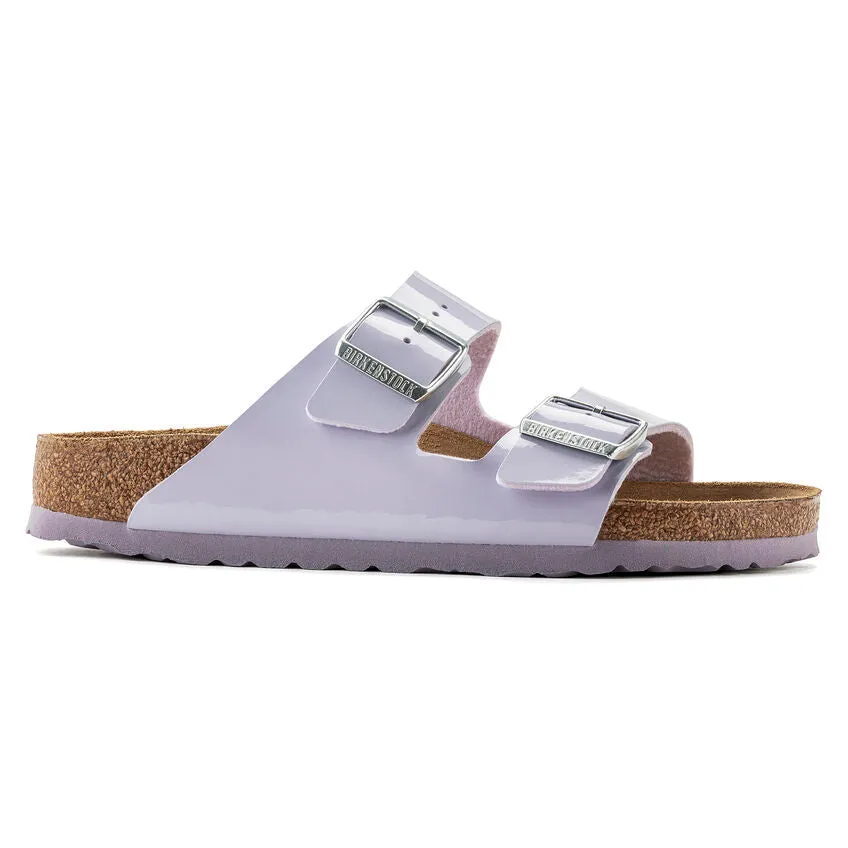 Birkenstock Women's Arizona Birko-Flor Patent (Purple Fog - Narrow Fit)