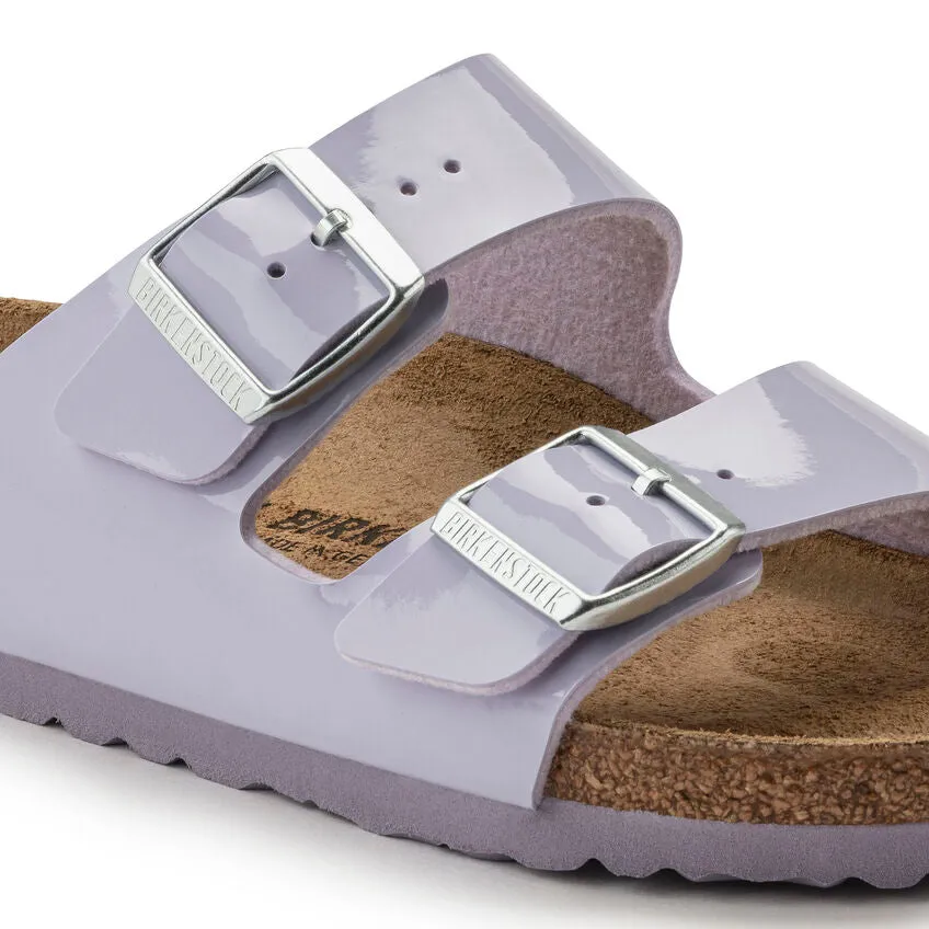 Birkenstock Women's Arizona Birko-Flor Patent (Purple Fog - Narrow Fit)