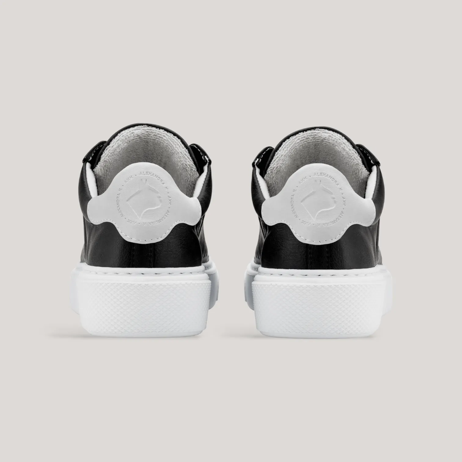 Bliss Sneakers | Black Grape Leather | White