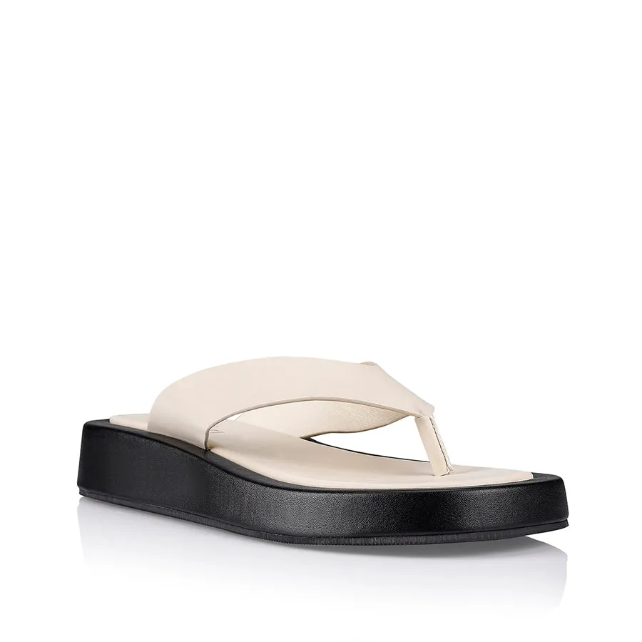 Bouncer II Flatform Thongs - Bone Smooth