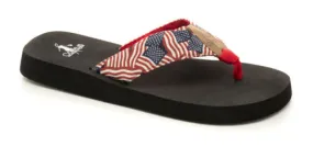 Corkys Aquaholic Flag Flip Flops