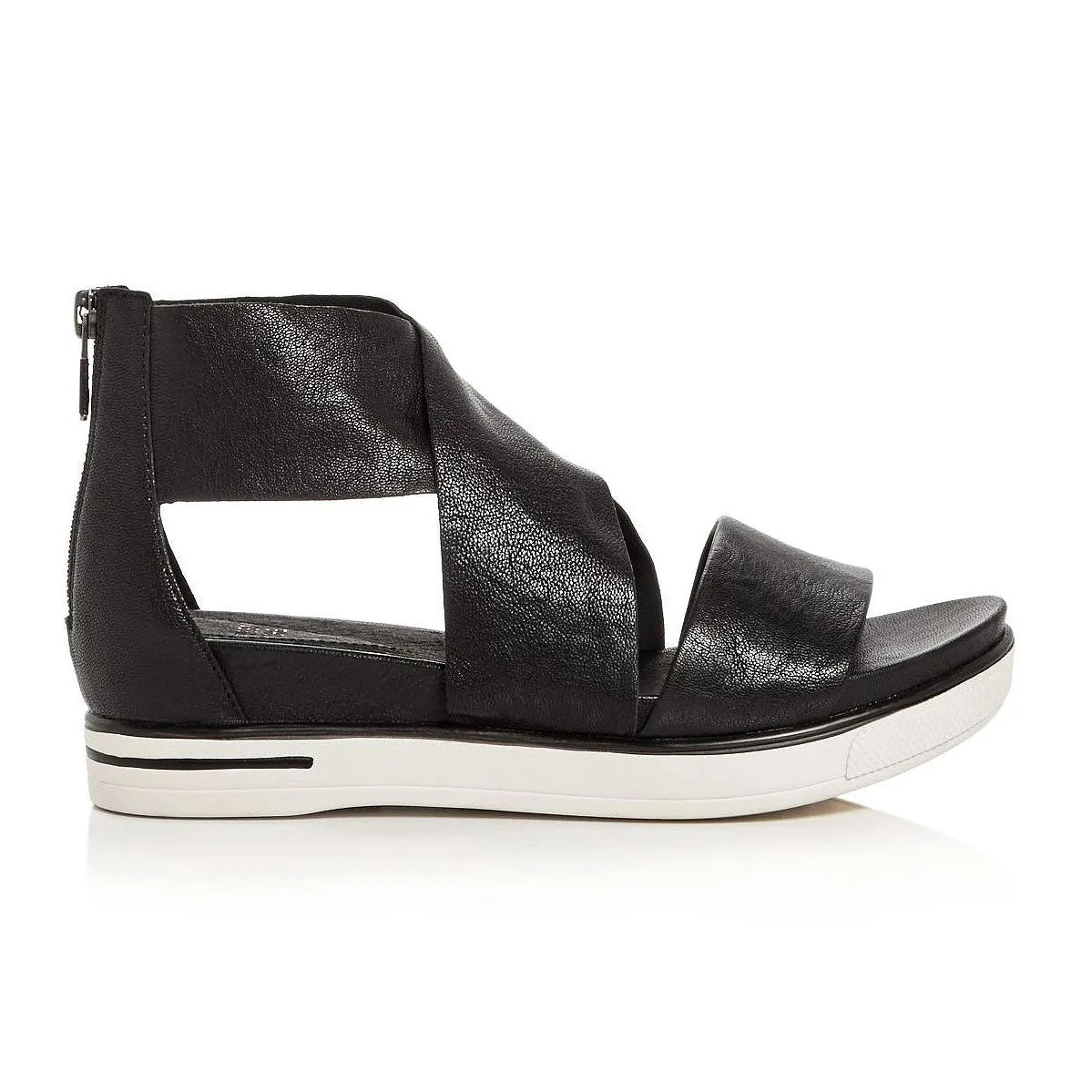 Eileen Fisher Women's Sport Wedge Sandal Black Leather