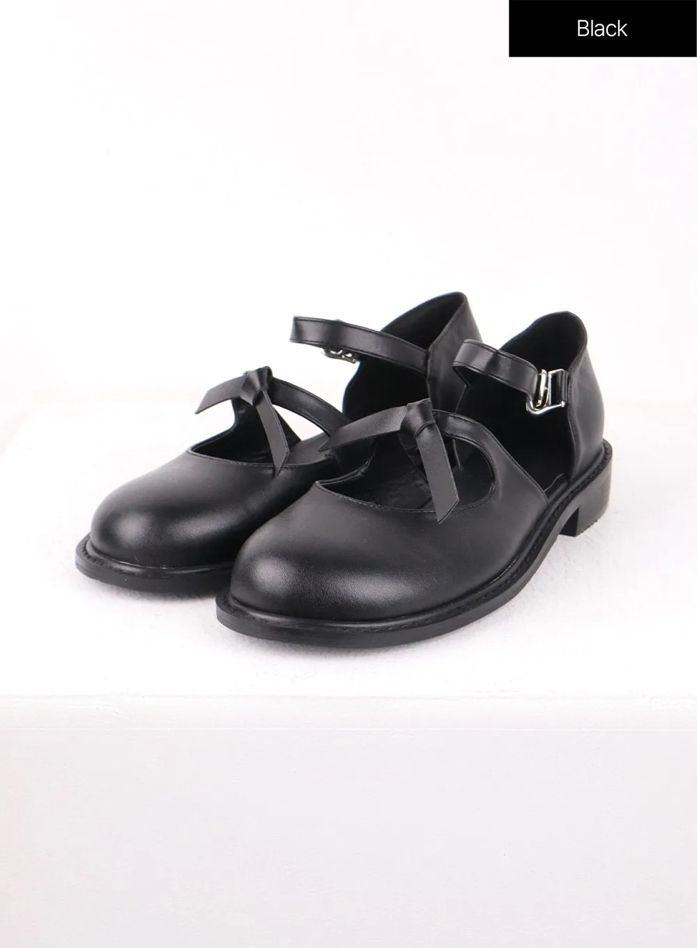 Faux Leather Mary Jane Shoes OF405