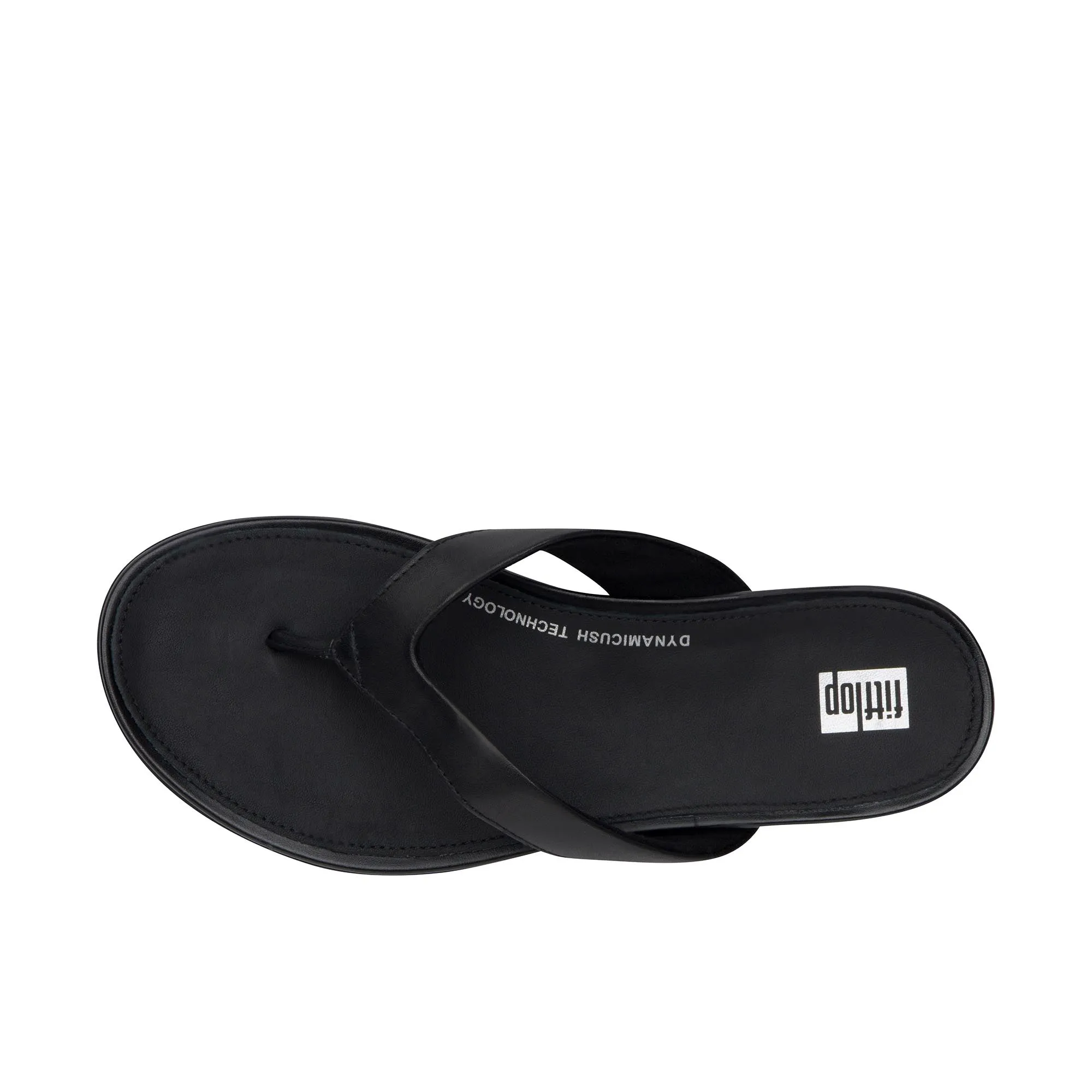 FitFlop Womens Gracie Leather Flip-Flops Black