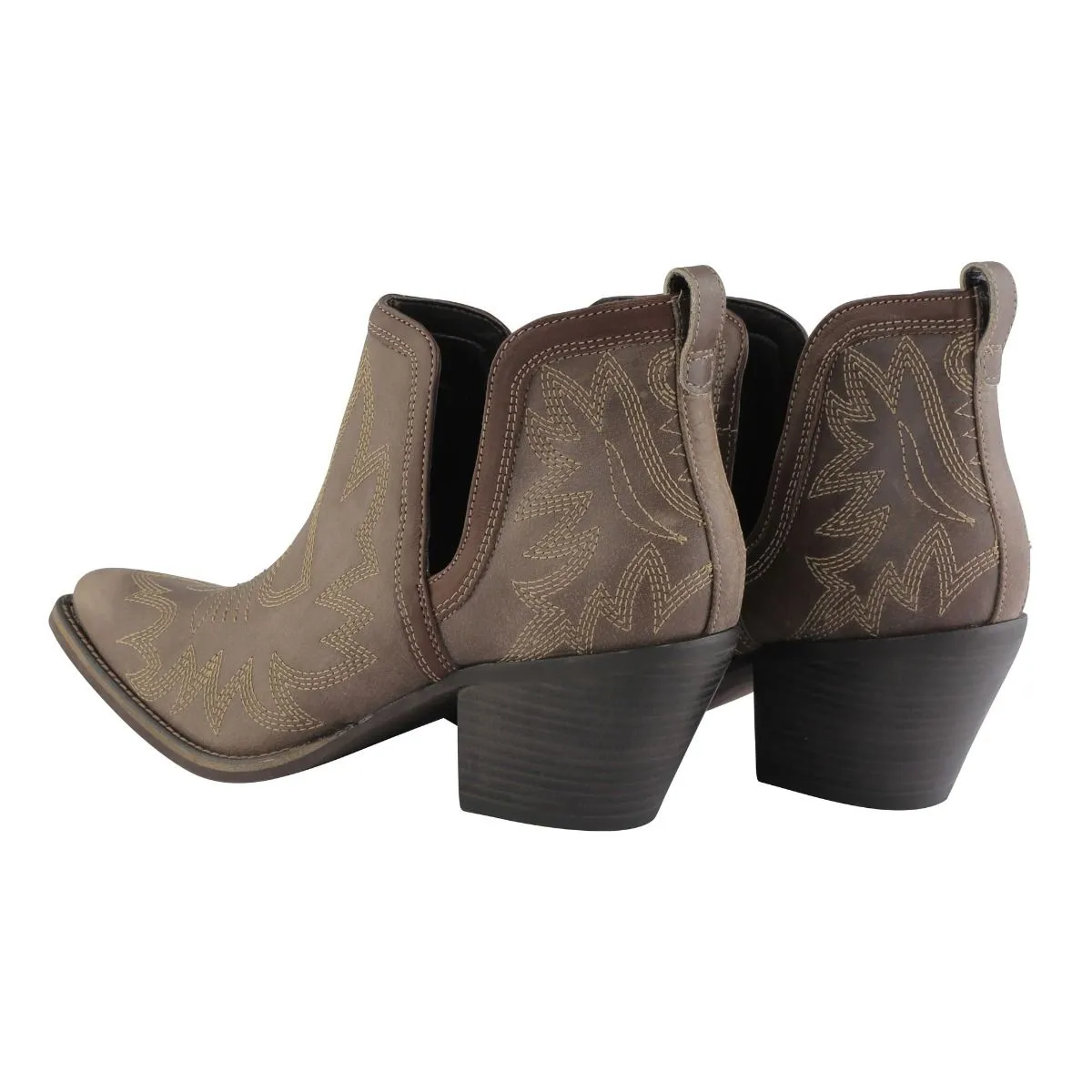 Frumpy Booties Leather Hand Tooled Boots