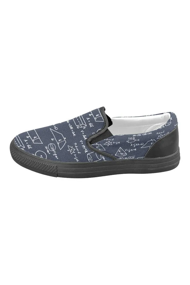 Geo Mathematics Men's Slip-on Canvas Shoes