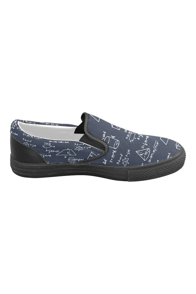 Geo Mathematics Men's Slip-on Canvas Shoes