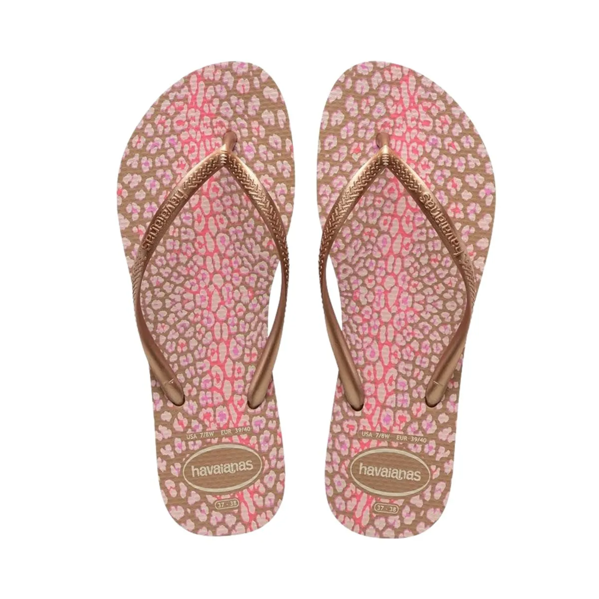 Havaianas Girl's Slim Animals Rose Gold (Sizes 3536-3738)