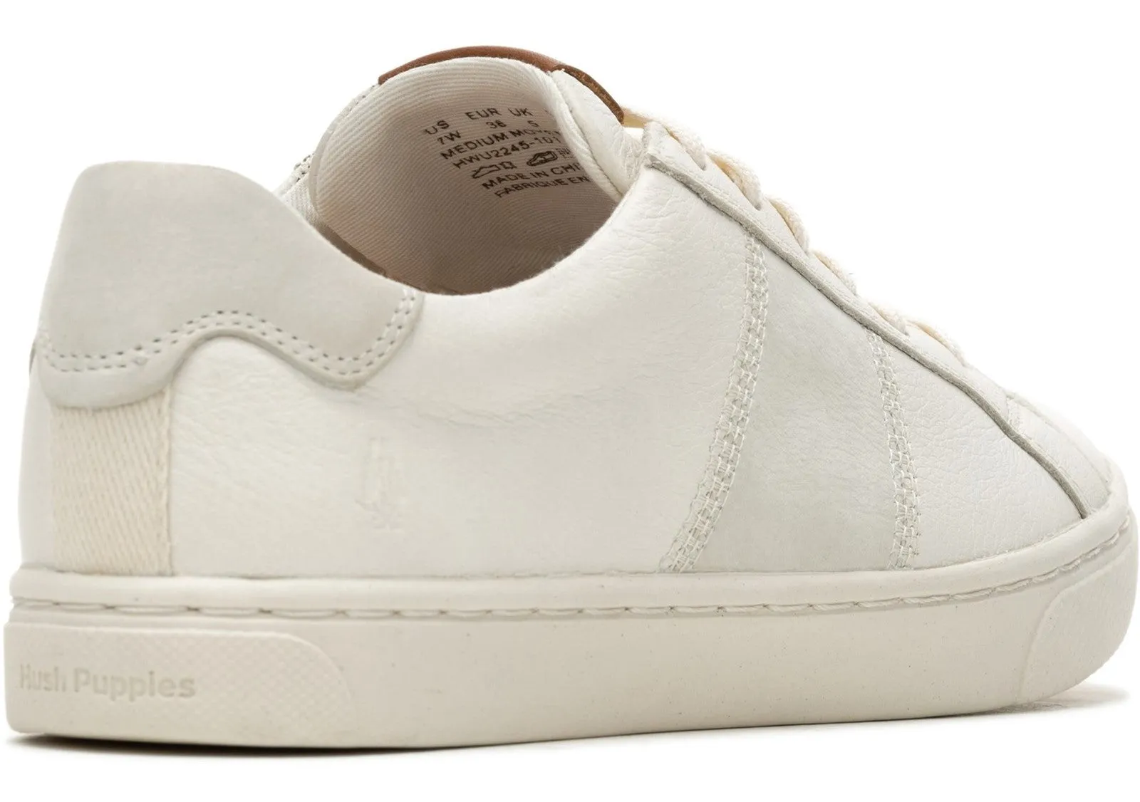 Hush Puppies The Good Low Top Womens Leather Lace Up Trainer