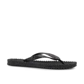 IJH Flip Flop Big Glitter Black