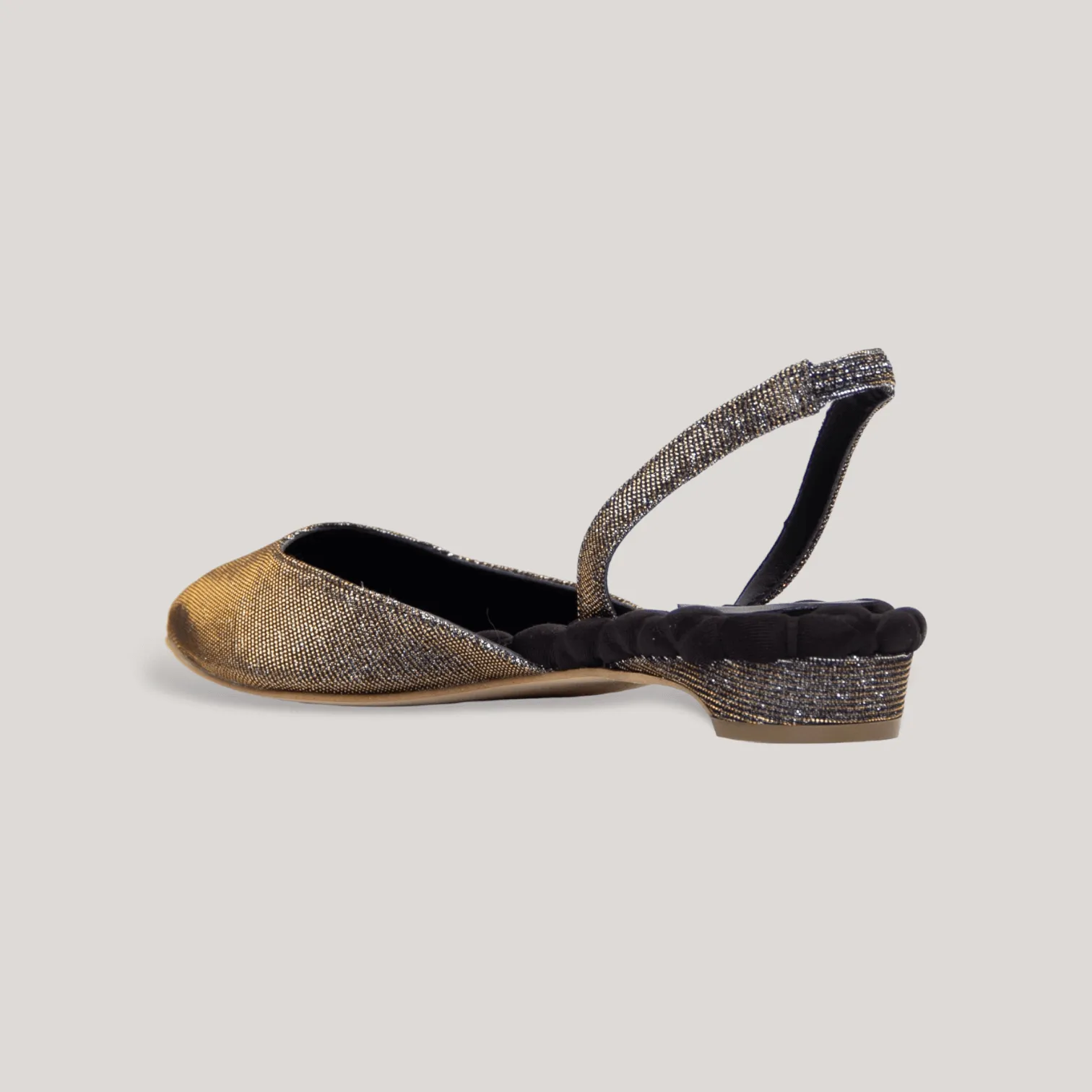 JACKIE | Metallic Slingback Flats