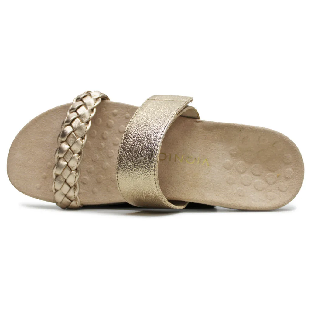 Jeanne Leather Women's Slides Sandals