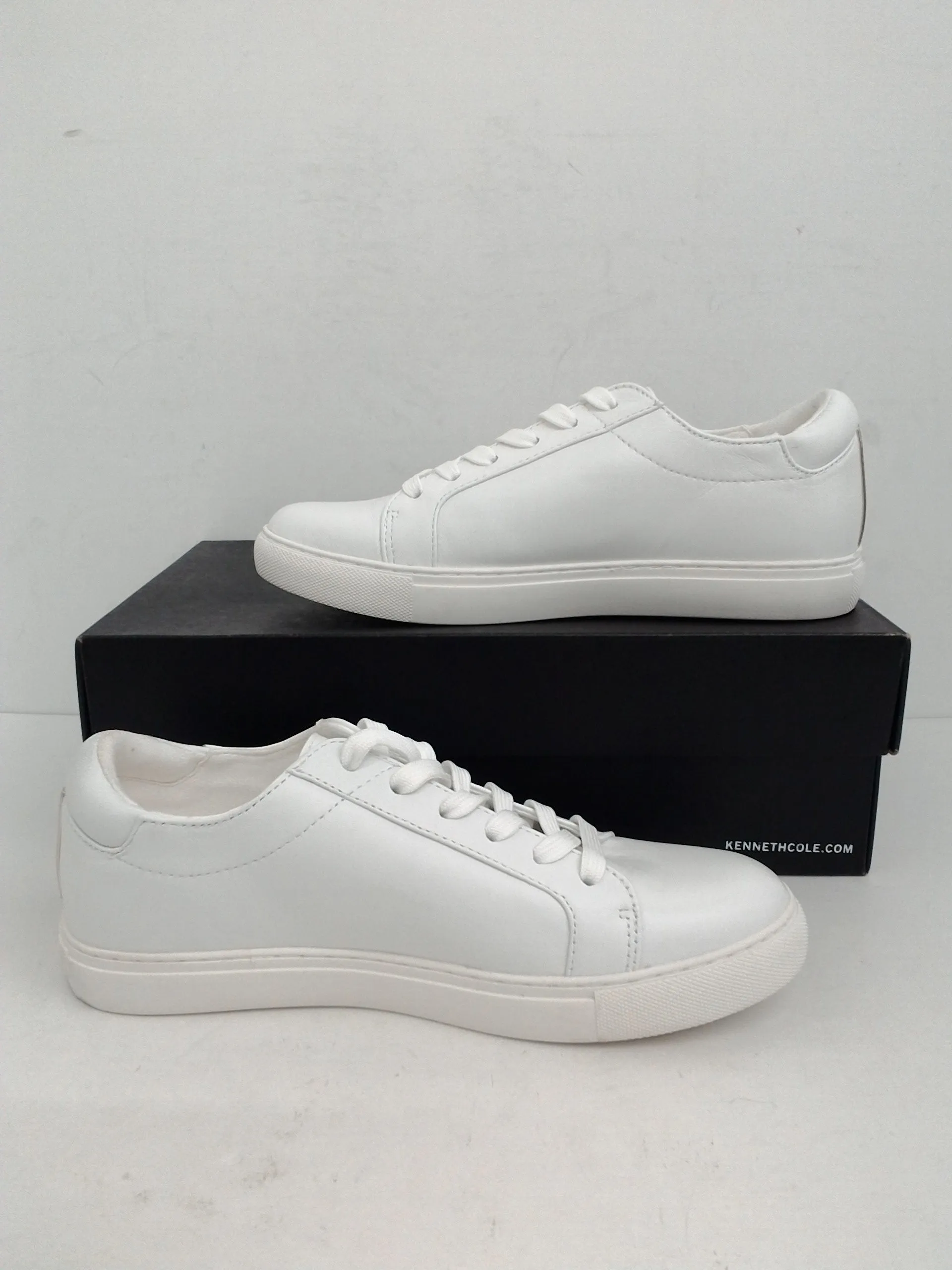 Kenneth Cole Women's Kam White Leather Sneakers Size 6 M