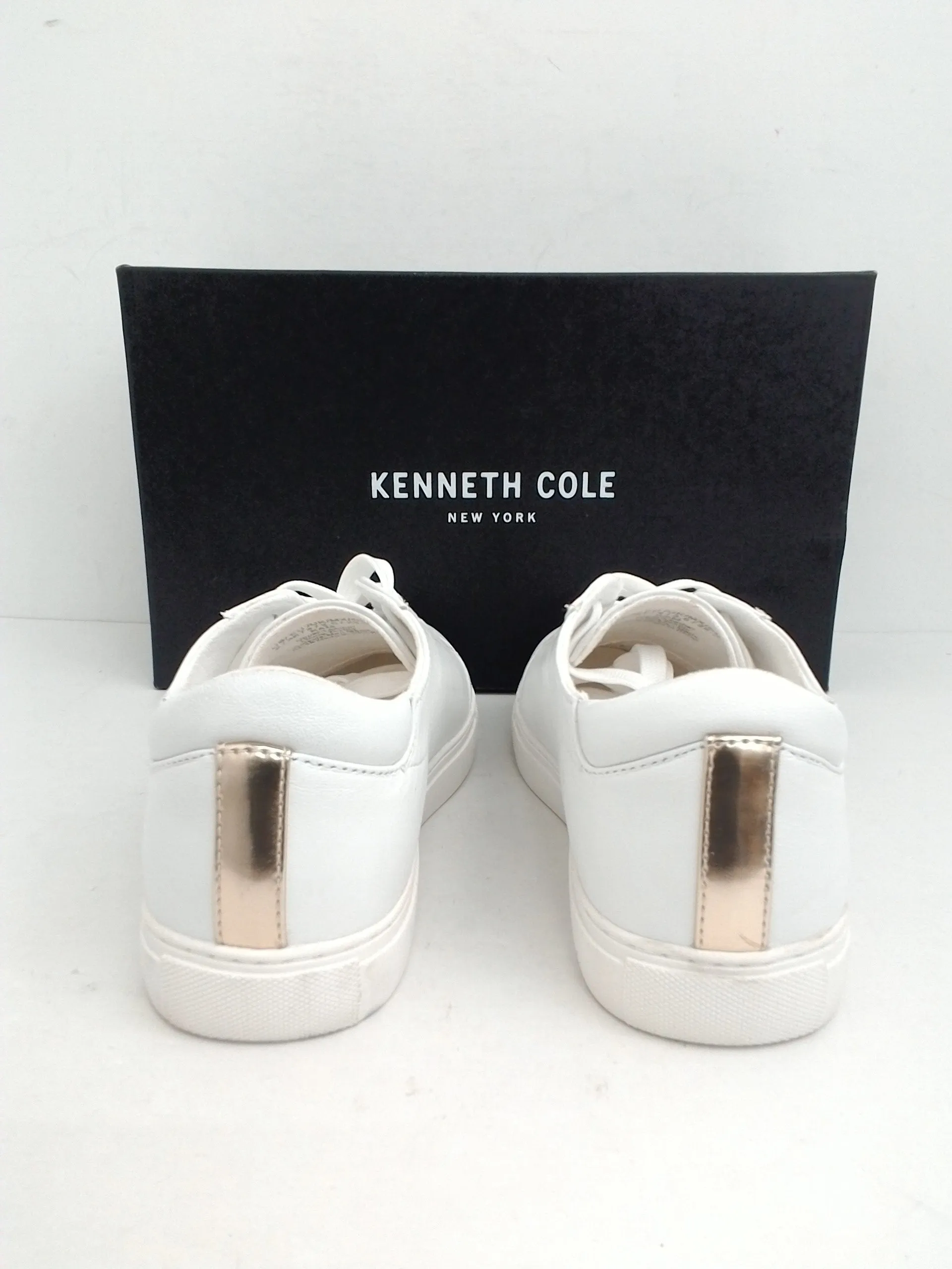 Kenneth Cole Women's Kam White Leather Sneakers Size 6 M