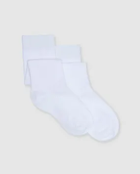 Knee High 2 Pack White