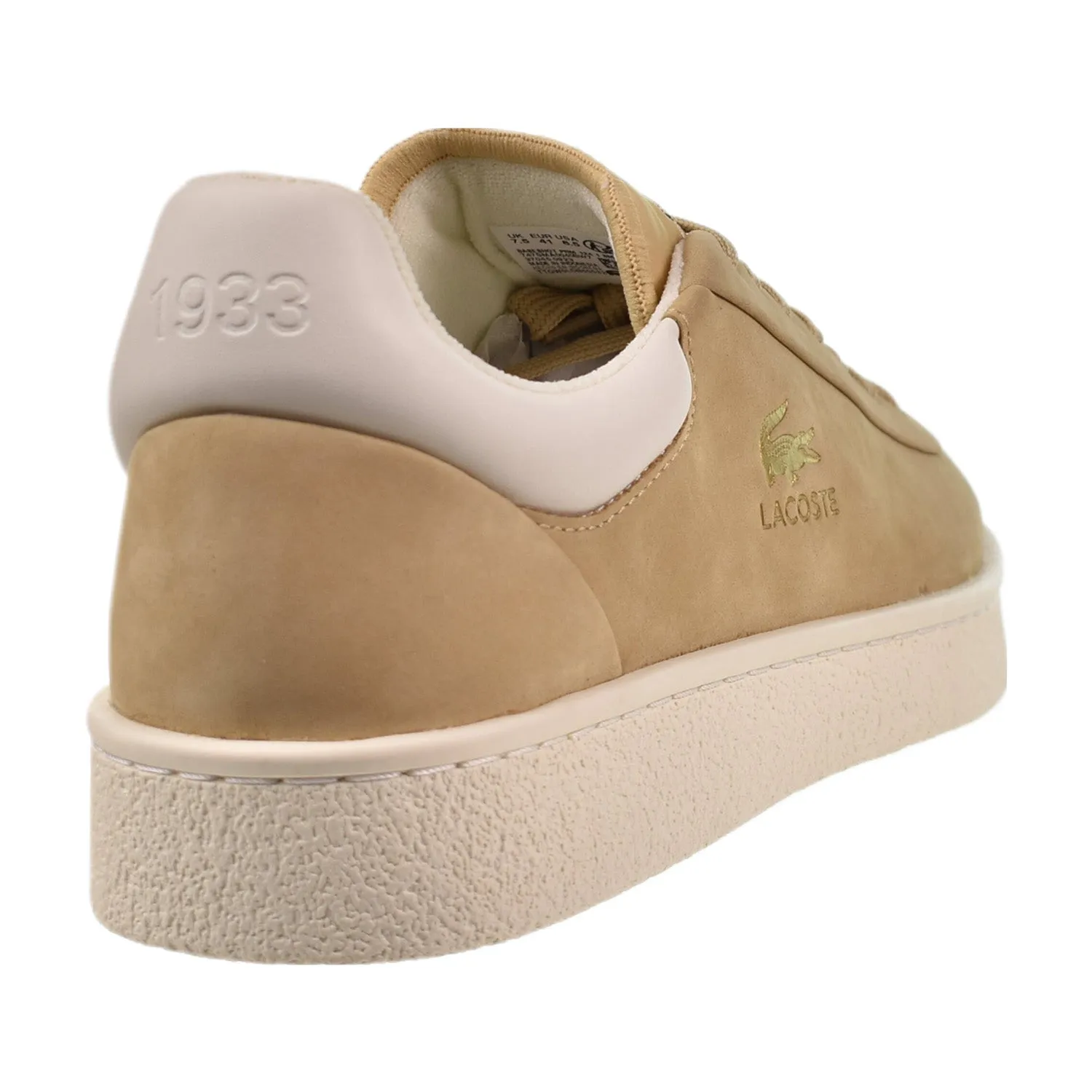 Lacoste Baseshot Premium Leather Men's Shoes Beige