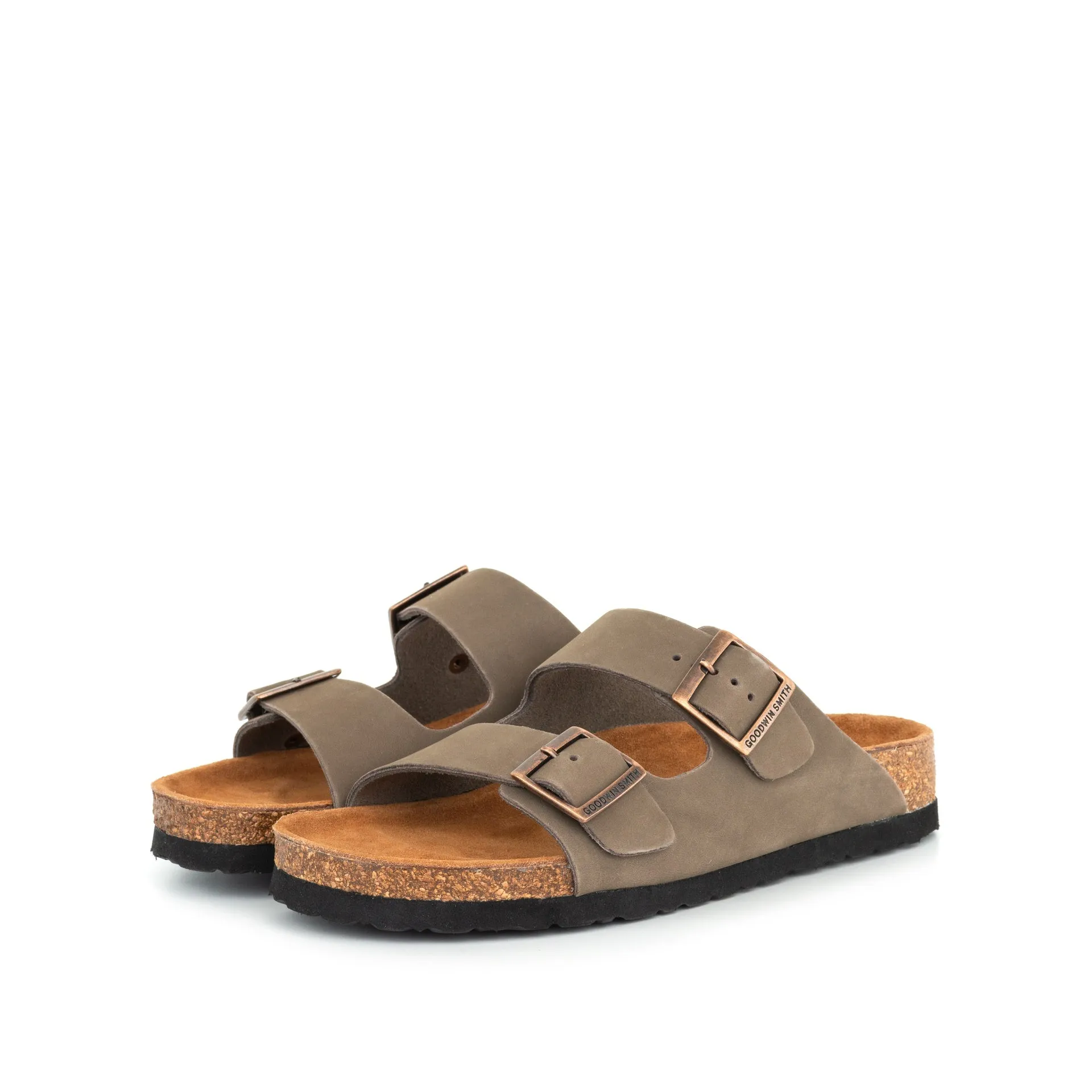 Ladies Hibiscus Khaki Nubuck Sandal