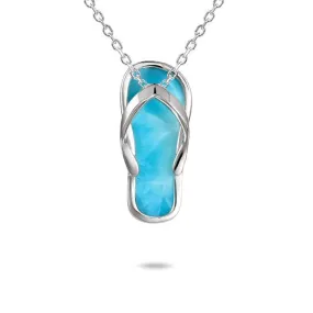 Larimar Beach Slipper Pendant