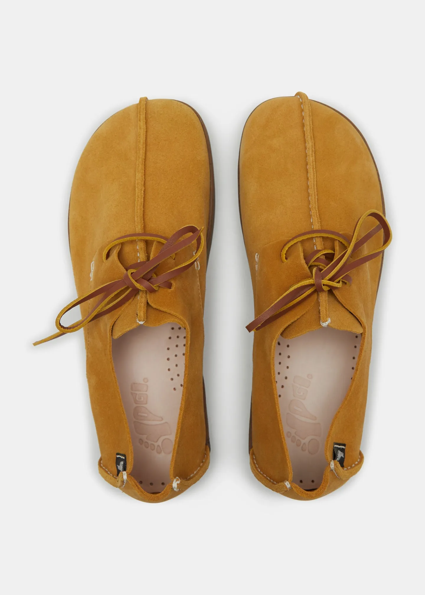 Lennon Suede Centre Seam Shoe - Turmeric