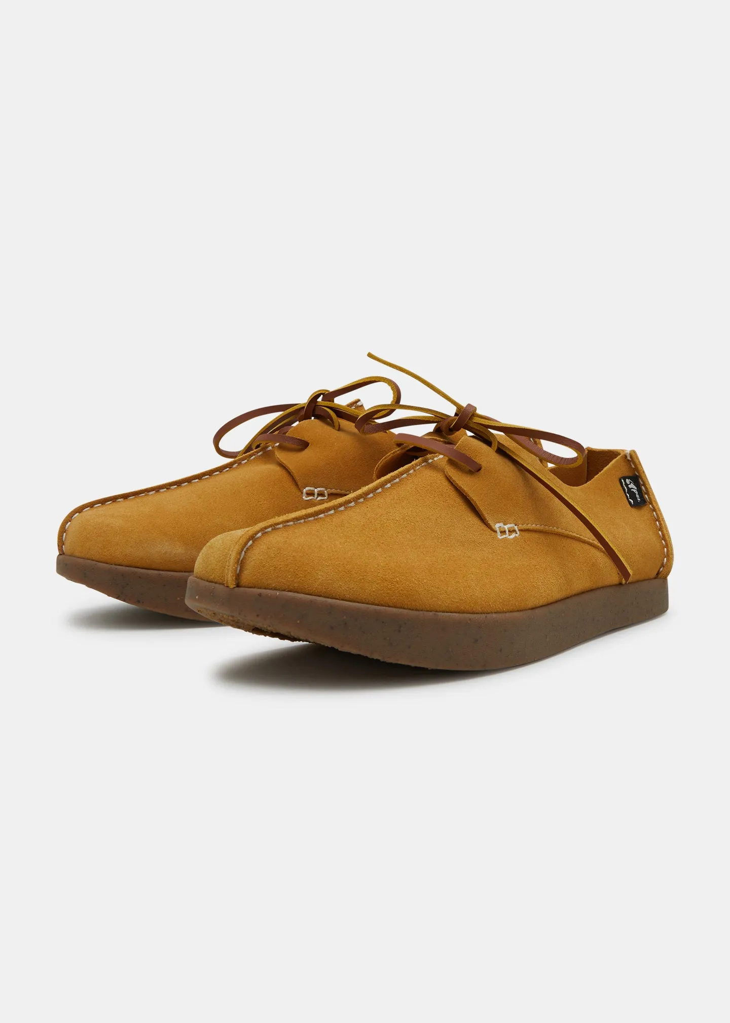 Lennon Suede Centre Seam Shoe - Turmeric