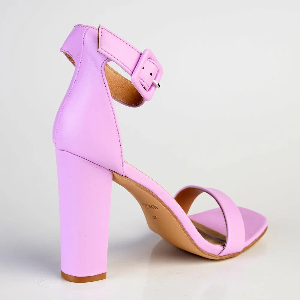 Madison Angelique Classic Block Heel Sandal - Lilac