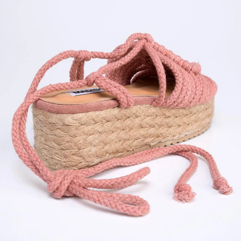 Madison Cherish Rope Espadrilles - Dark Blush