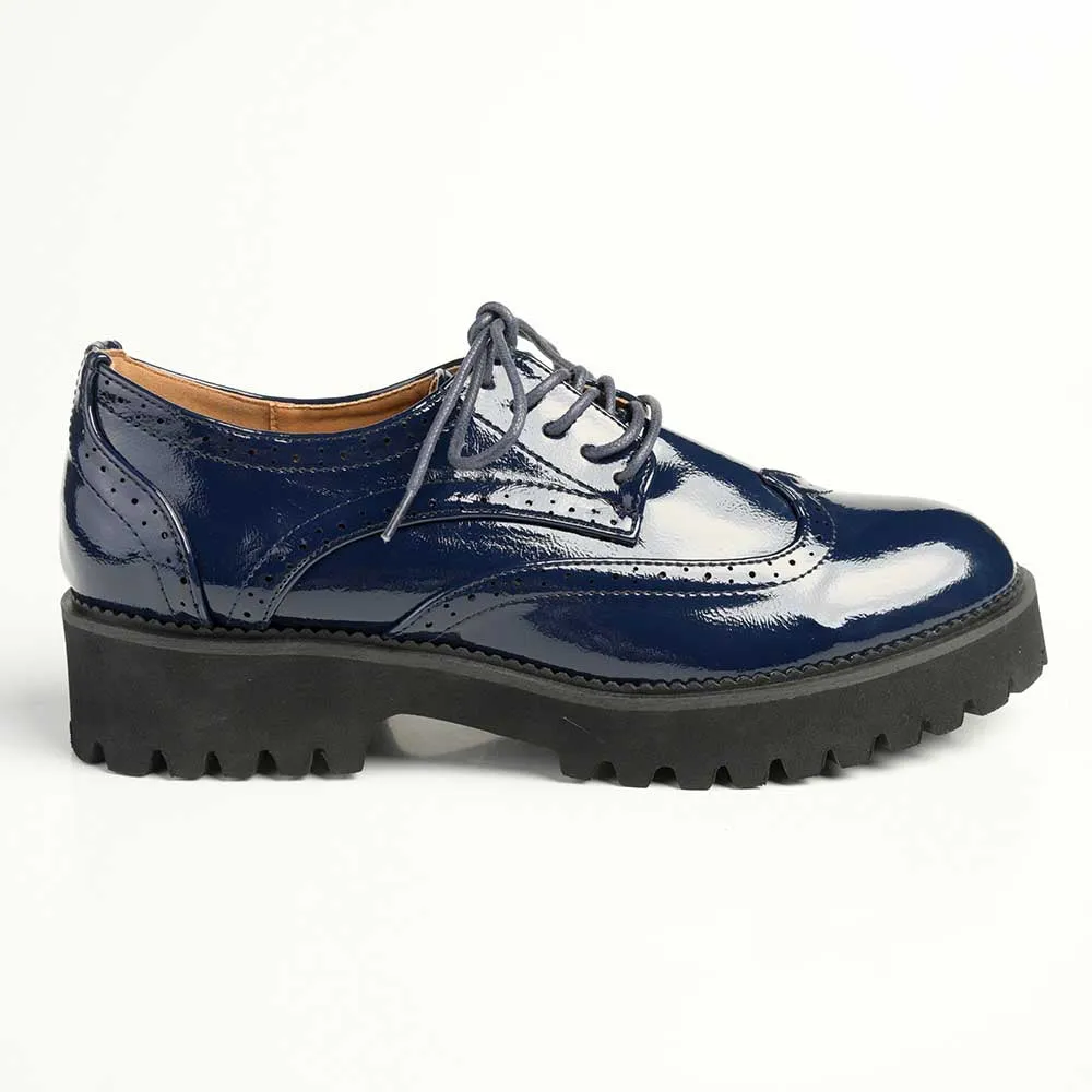 Madison Penelope Lace Up Shoe - Navy