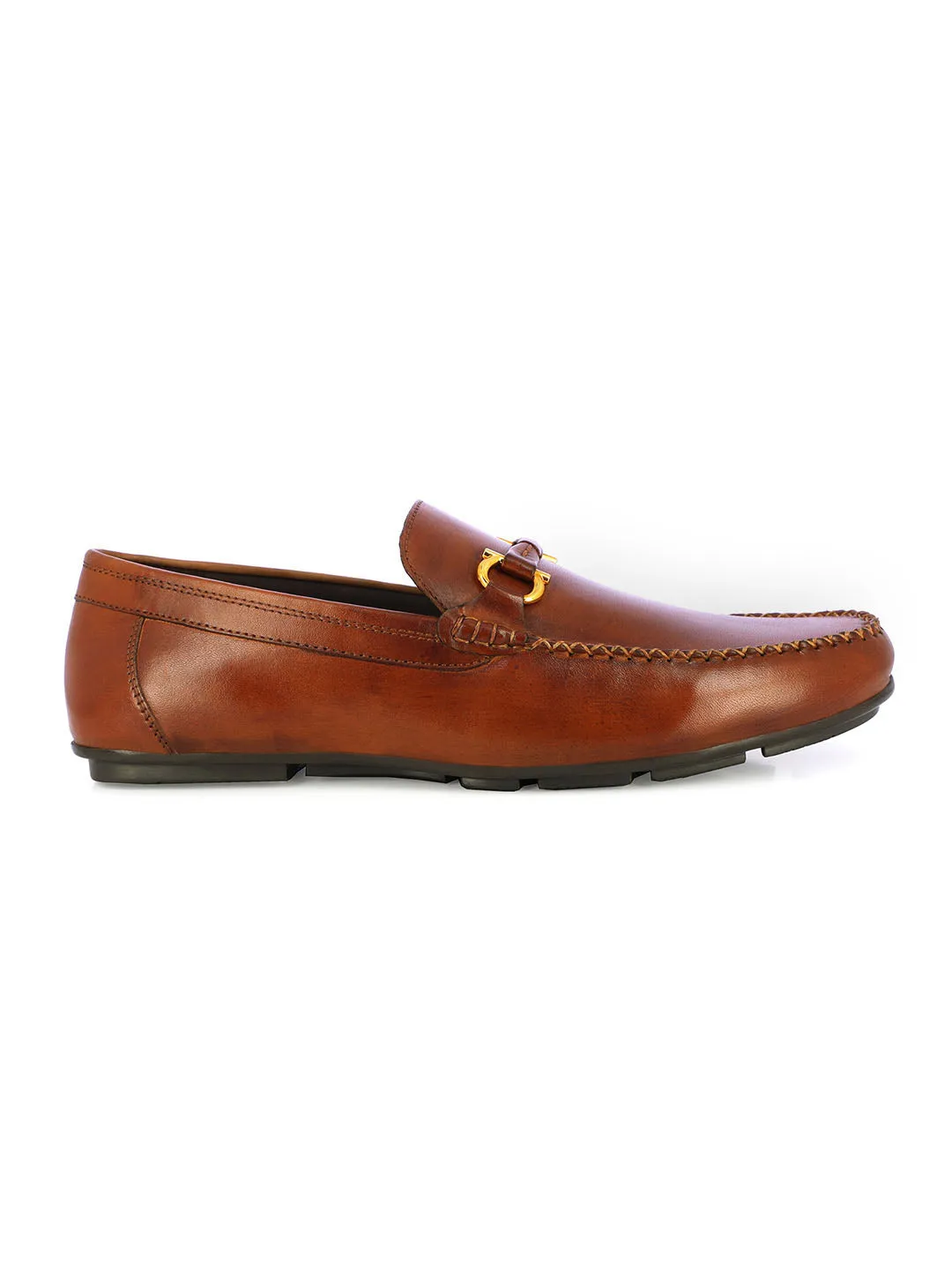 Men's Tan Leather Loafers