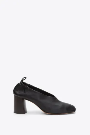 Nadia Ruched Leather Pumps