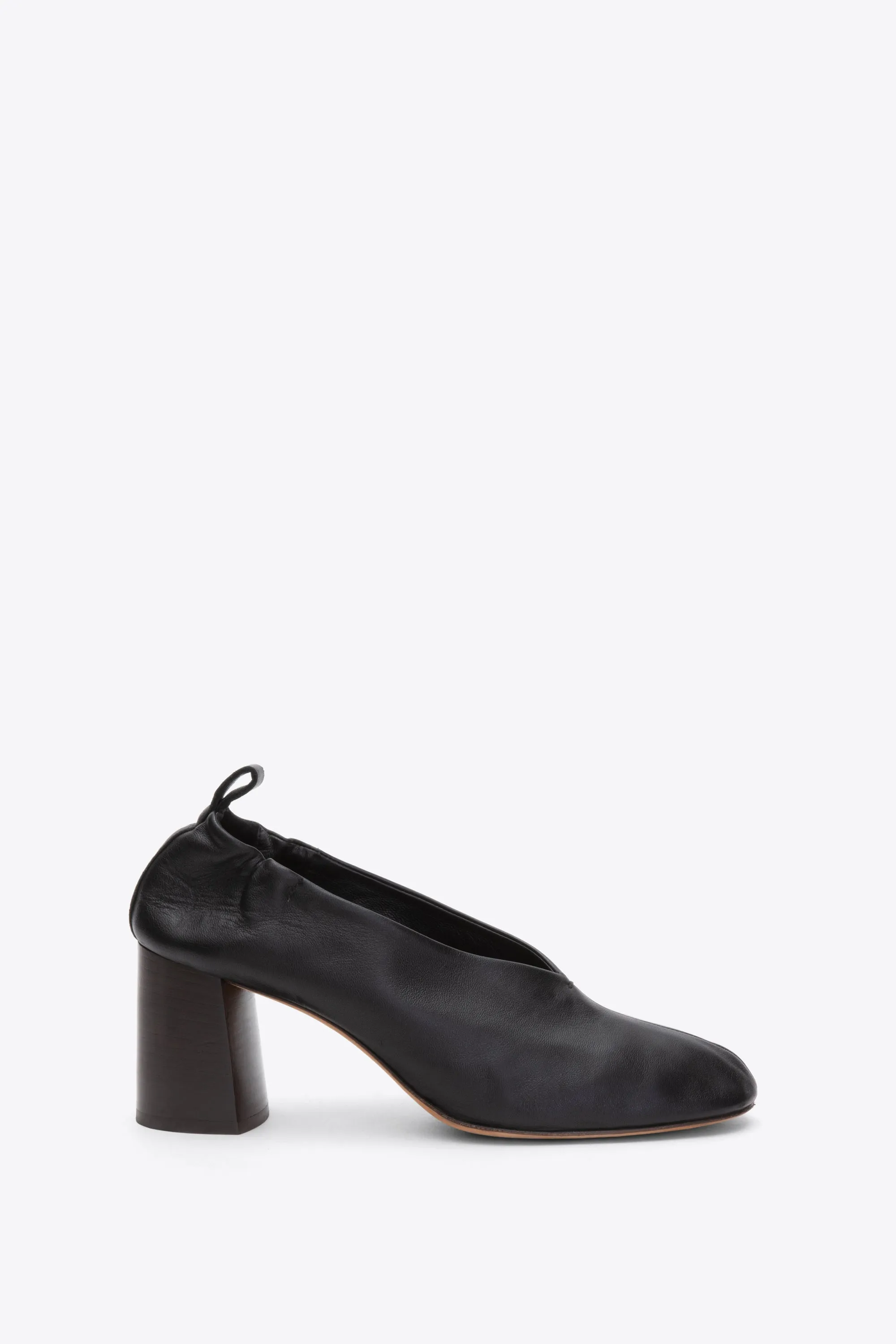 Nadia Ruched Leather Pumps