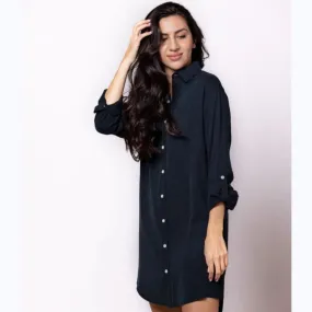 Navy Short Shirt Dress