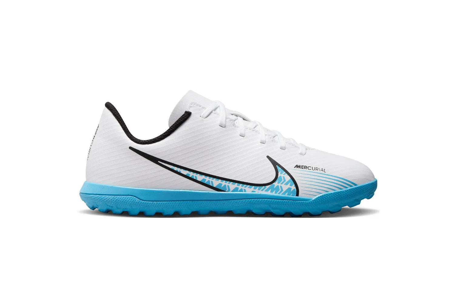 Nike boys' soccer shoe Mercurial Vapor 15 Club TF DJ5956-146 white-blue