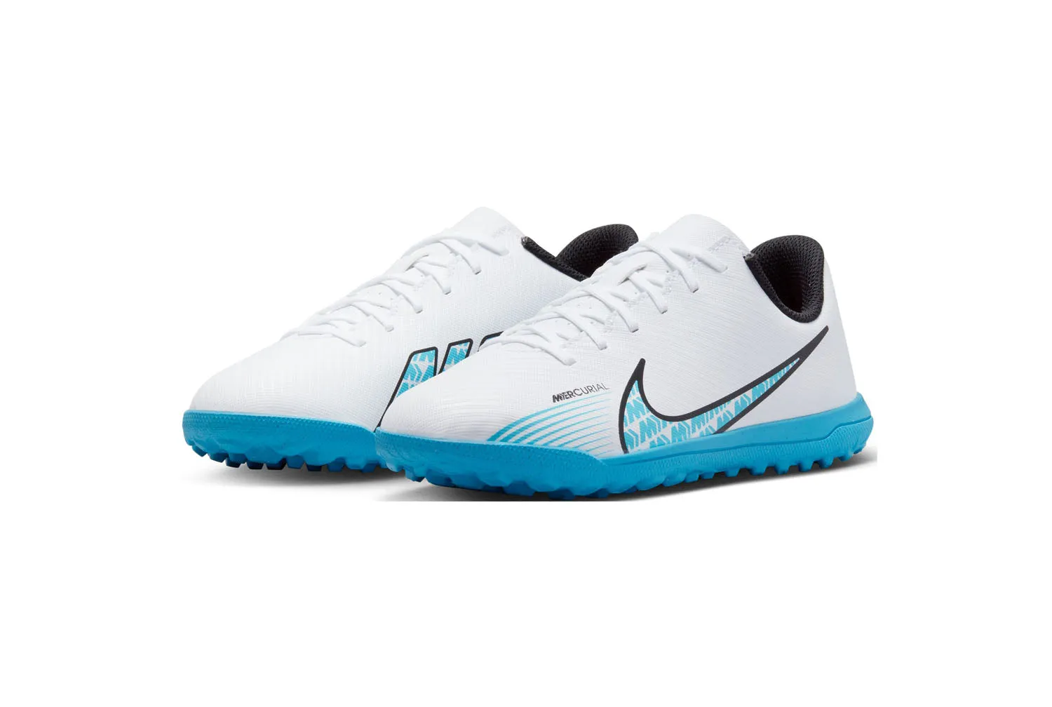 Nike boys' soccer shoe Mercurial Vapor 15 Club TF DJ5956-146 white-blue