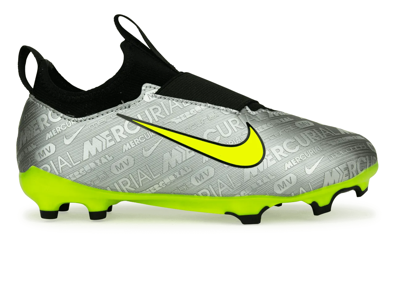 Nike Kids Zoom Mercurial Vapor 15 Academy FG/MG Silver/Volt