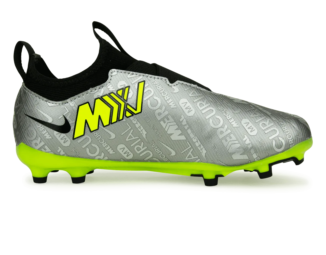 Nike Kids Zoom Mercurial Vapor 15 Academy FG/MG Silver/Volt