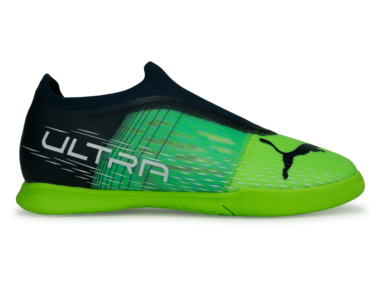 PUMA Kids Ultra 3.3 IT Indoor Soccer Shoes Green/Black