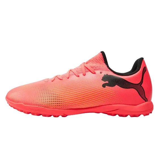 Puma men's soccer shoe Future 7 Play TT 107726-03 sunset orange-black