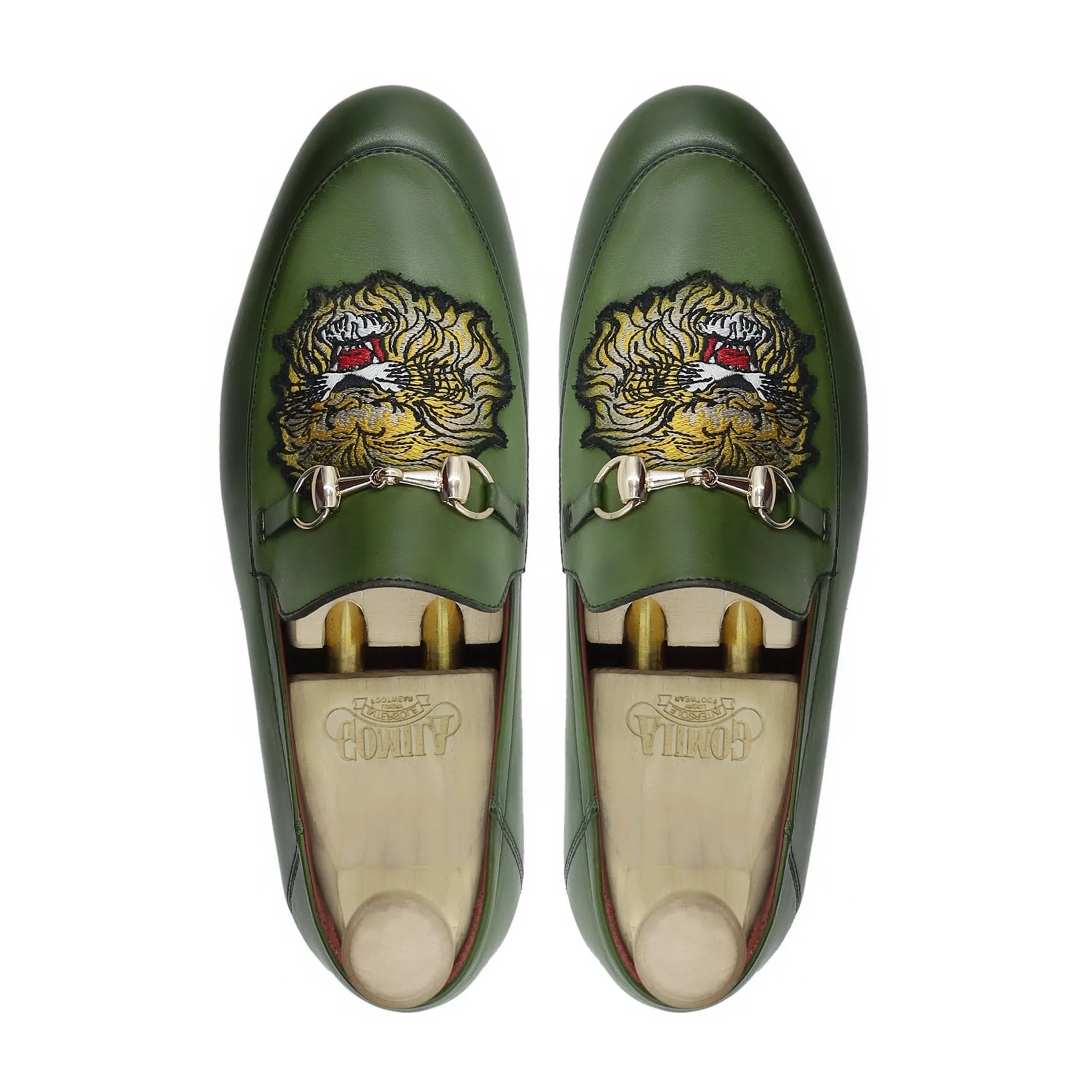 Senecio - Men's Green Calf Leather Loafer